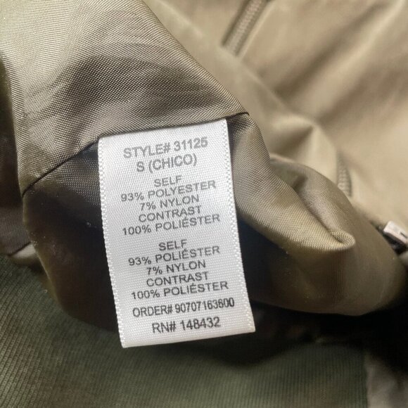 Be Cool Women's Lightweight Bomber Jacket Zip Up Olive Green Normcore Sz S - Picture 7 of 8